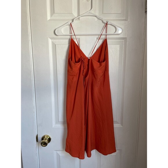 Madewell $88 Layton Mini Slip Dress in Orange Size 8 - Picture 4 of 9